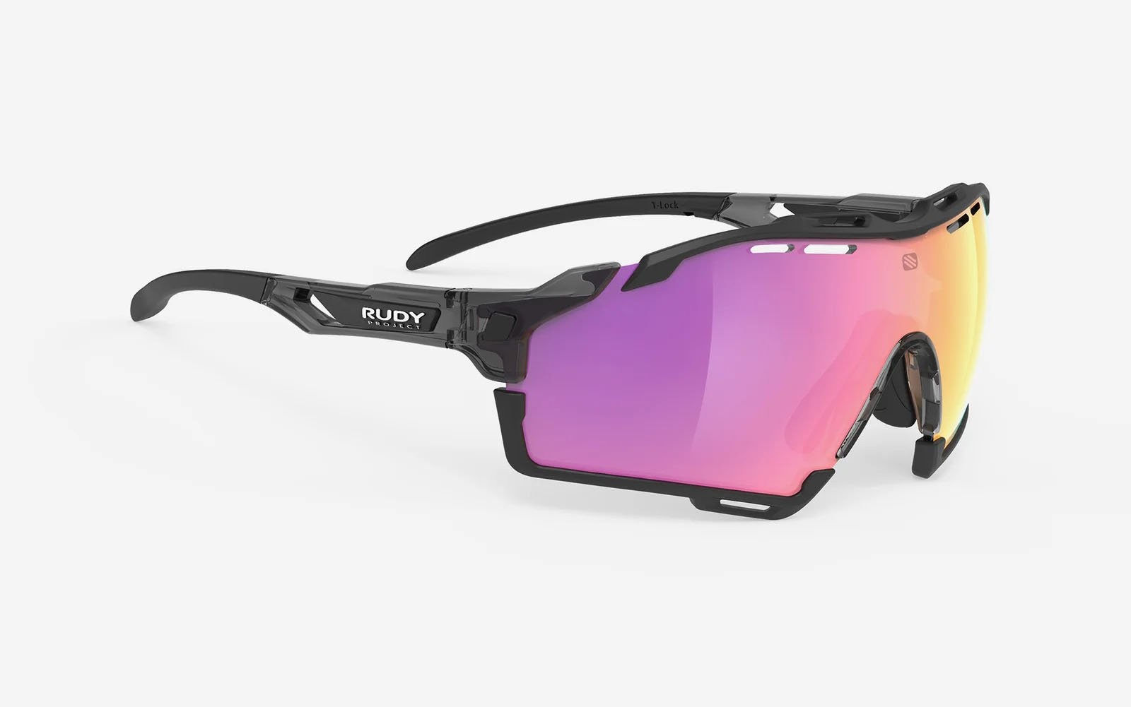 Occhiali da sole Rudy Project Cutline SP635257-S001 colore crystal ash (bumpers included) lenti multilaser sunset