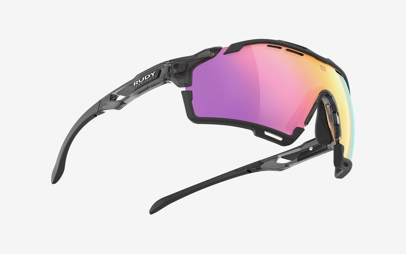 Occhiali da sole Rudy Project Cutline SP635257-S001 colore crystal ash (bumpers included) lenti multilaser sunset