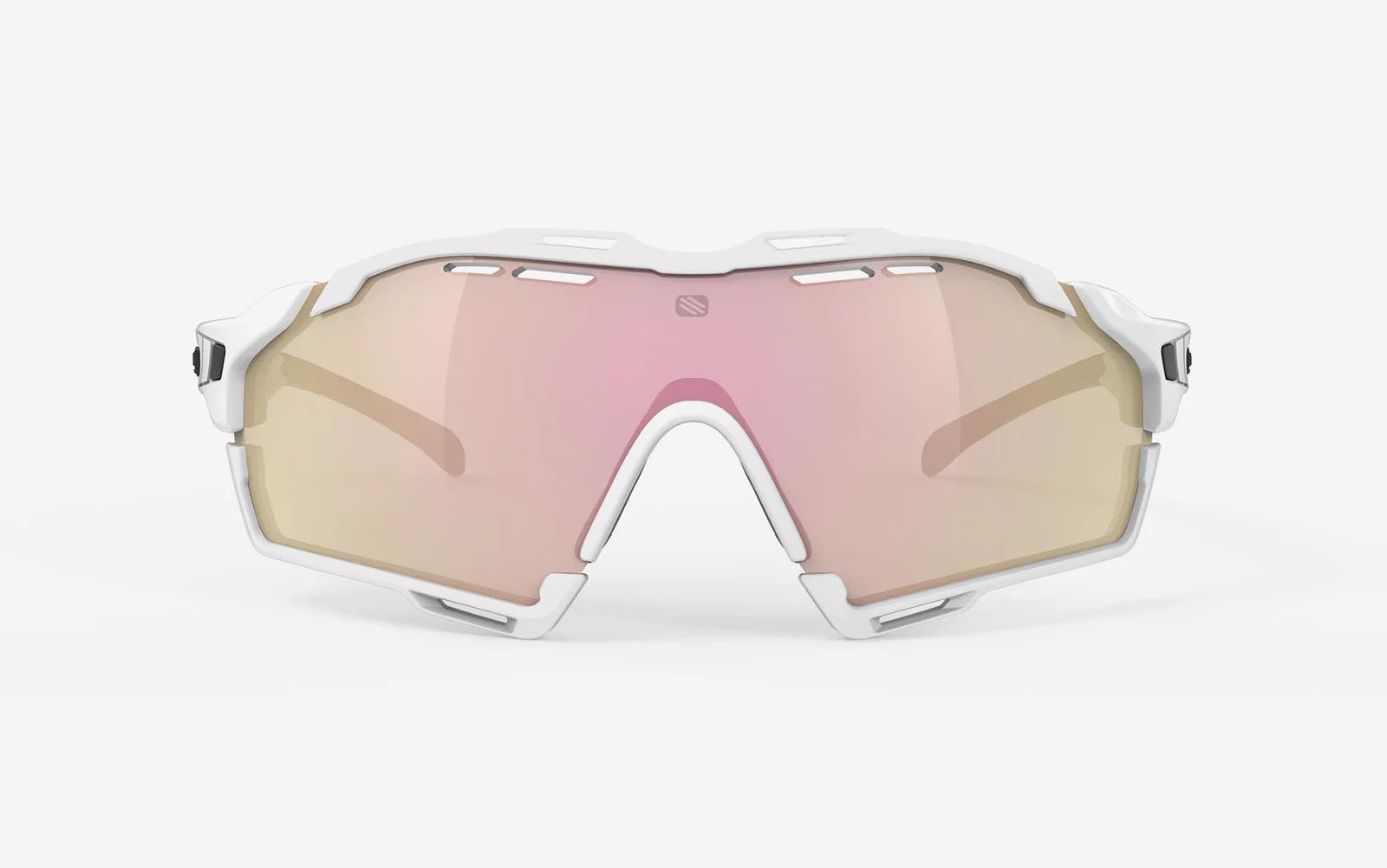 Occhiali da sole Rudy Project Cutline SP635469-S010 colore white gloss (bumpers included) lenti multilaser rose gold