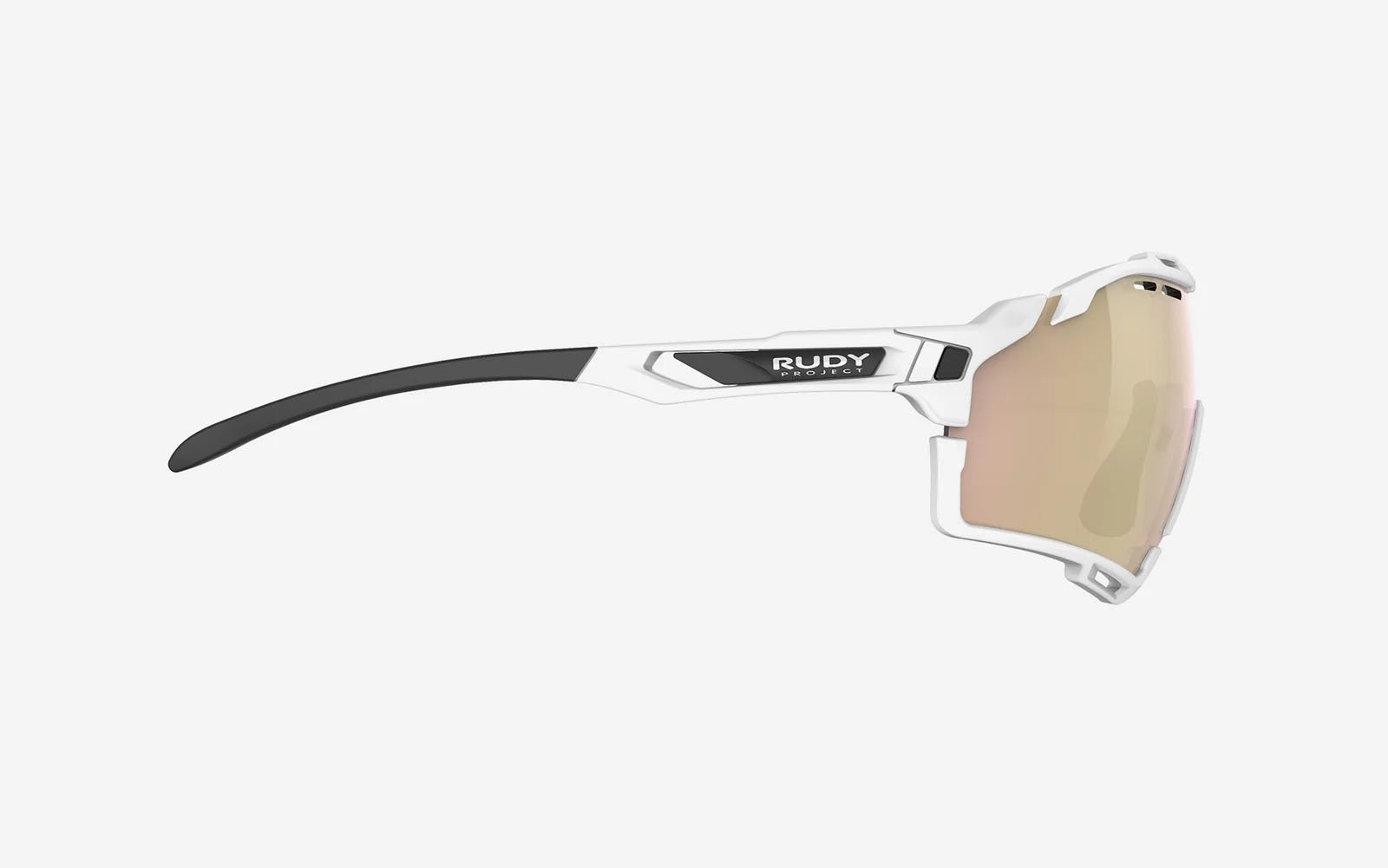 Occhiali da sole Rudy Project Cutline SP635469-S010 colore white gloss (bumpers included) lenti multilaser rose gold