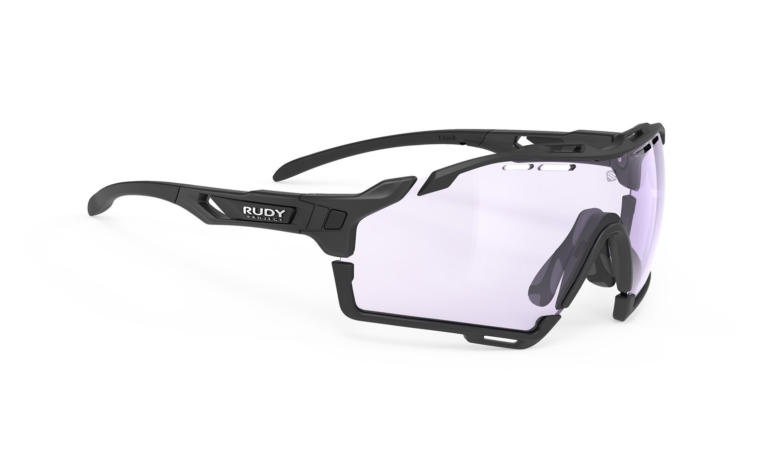 Occhiali da sole Rudy Project Cutline SP637506-0001 colore black matte lenti impactx photochromic 2 laser purple