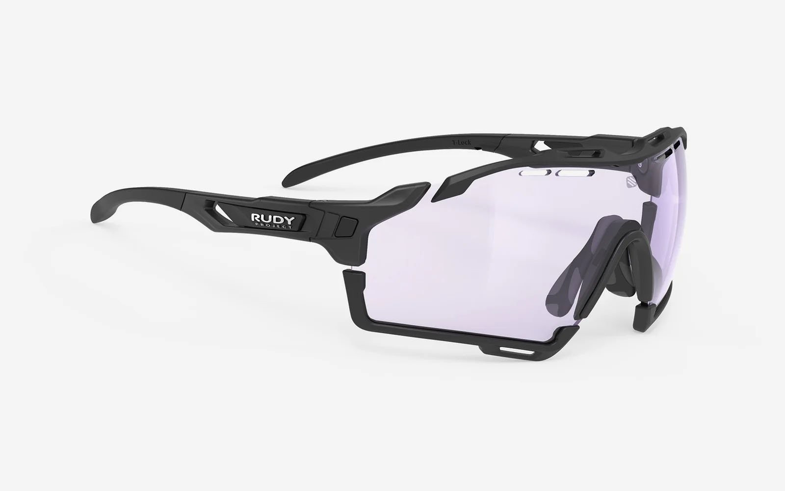 Occhiali da sole Rudy Project Cutline SP637506-S001 colore black matte (bumpers included) lenti impactx™ photochromic 2laser purple