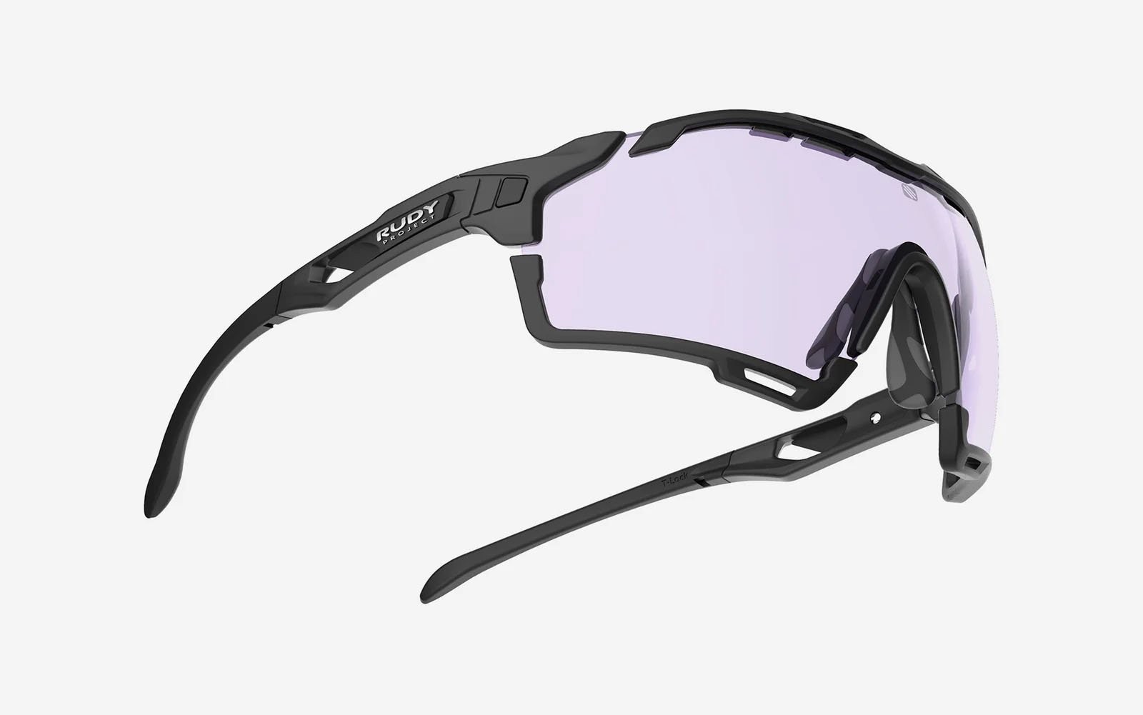 Occhiali da sole Rudy Project Cutline SP637506-S001 colore black matte (bumpers included) lenti impactx™ photochromic 2laser purple