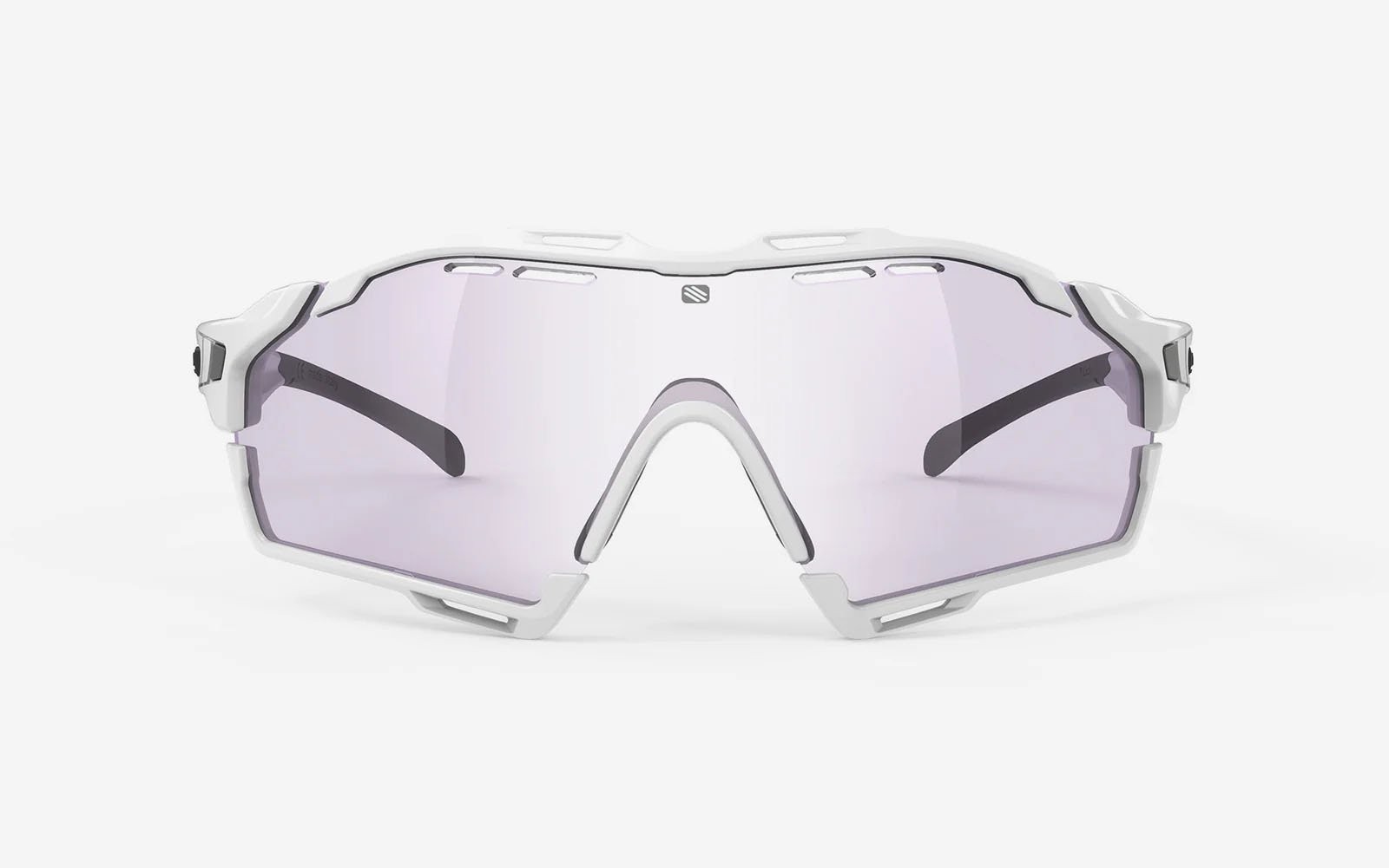 Sunglasses Rudy Project Cutline SP637569-S008 color white gloss (bumpers included) lenses impactx™ photochromic 2laser purple