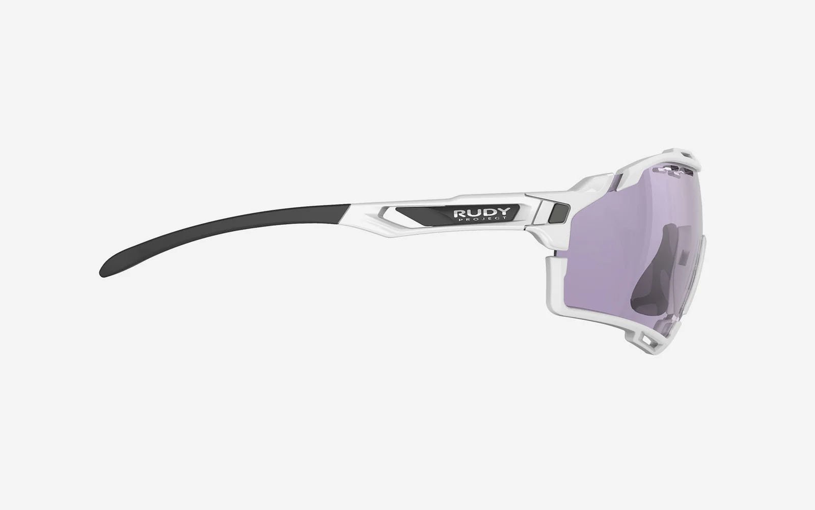 Sunglasses Rudy Project Cutline SP637569-S008 color white gloss (bumpers included) lenses impactx™ photochromic 2laser purple
