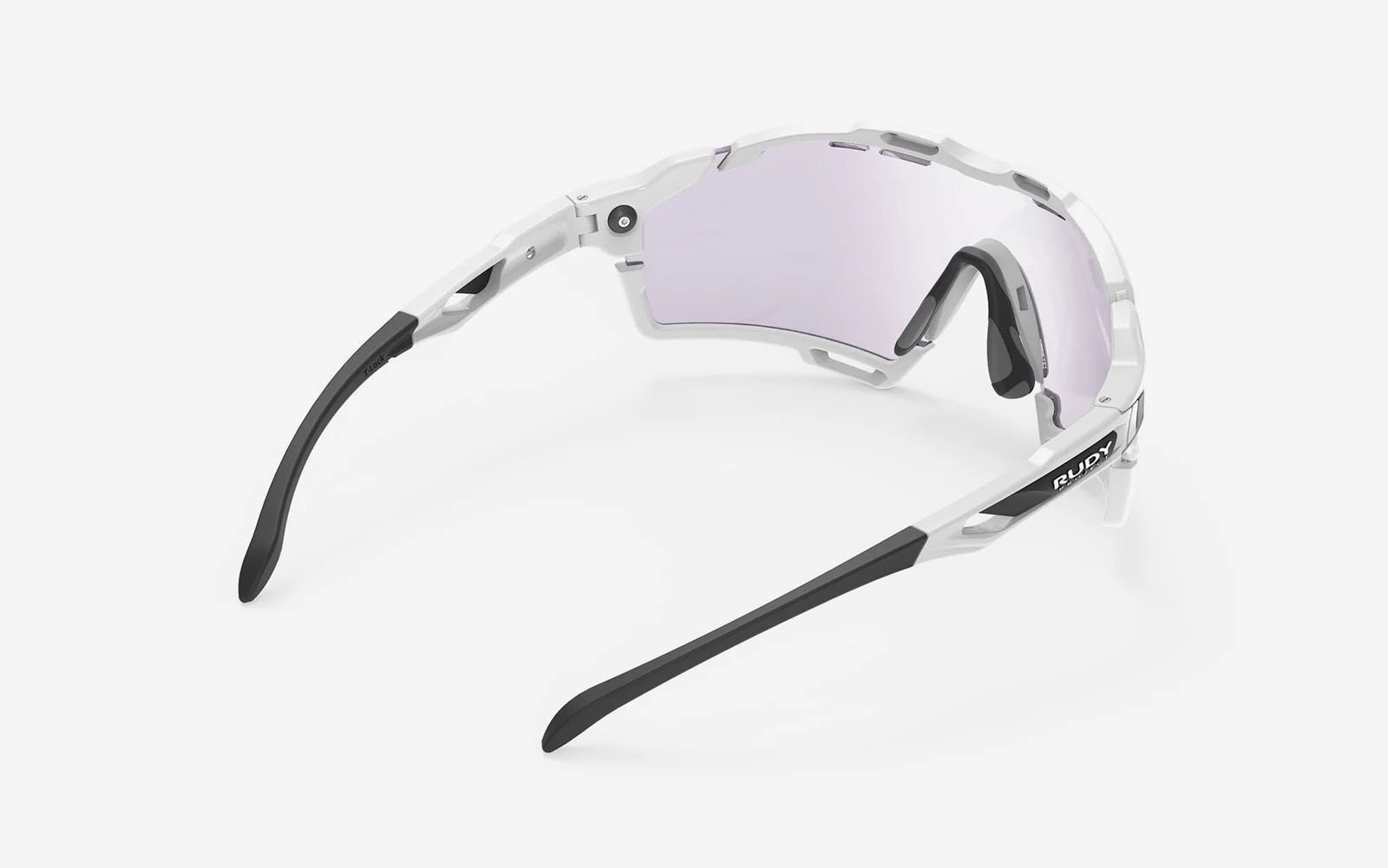 Sunglasses Rudy Project Cutline SP637569-S008 color white gloss (bumpers included) lenses impactx™ photochromic 2laser purple