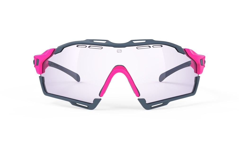 Sonnenbrillen Rudy Project Cutline SP637589-0004 farbe pink fluo gläser laser purple