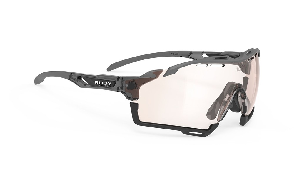 Occhiali da sole Rudy Project Cutline SP637757-0000 colore crystal ash lenti impactx™ photoc. 2 laser brown