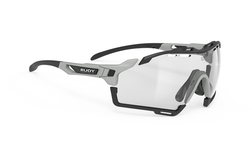 Occhiali da sole Rudy Project Cutline SP637897-0000 colore light grey matte lenti impactx™ photoc. 2 laser black