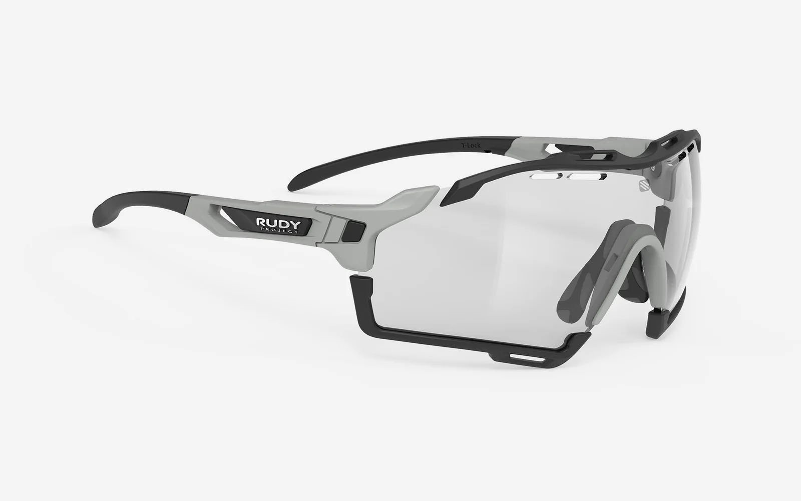 Occhiali da sole Rudy Project Cutline SP637897-S000 colore light grey matte (bumpers included) lenti impactx™ photochromic 2laser black