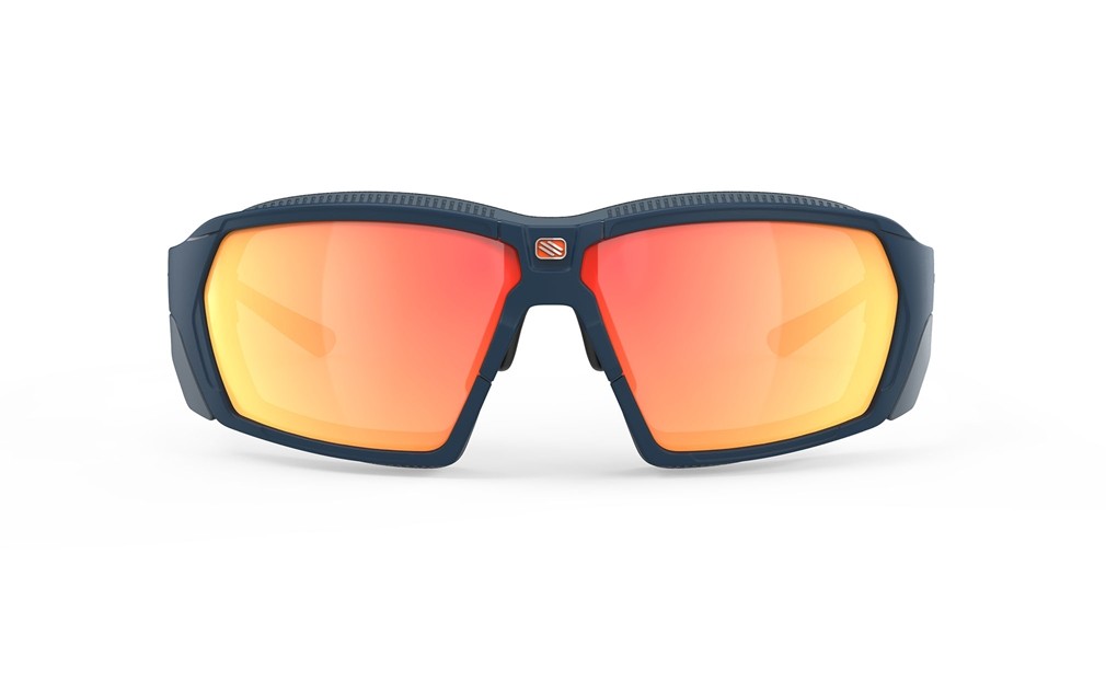 Occhiali da sole Rudy Project Agent Q SP704047-0000 colore blue navy/ avio matte lenti multilaser orange