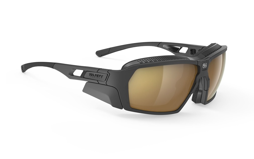 Occhiali da sole Rudy Project Agent Q SP707206-0000 colore black matte-gloss/grey matte lenti impactx™ photochromic 2 laser crimson
