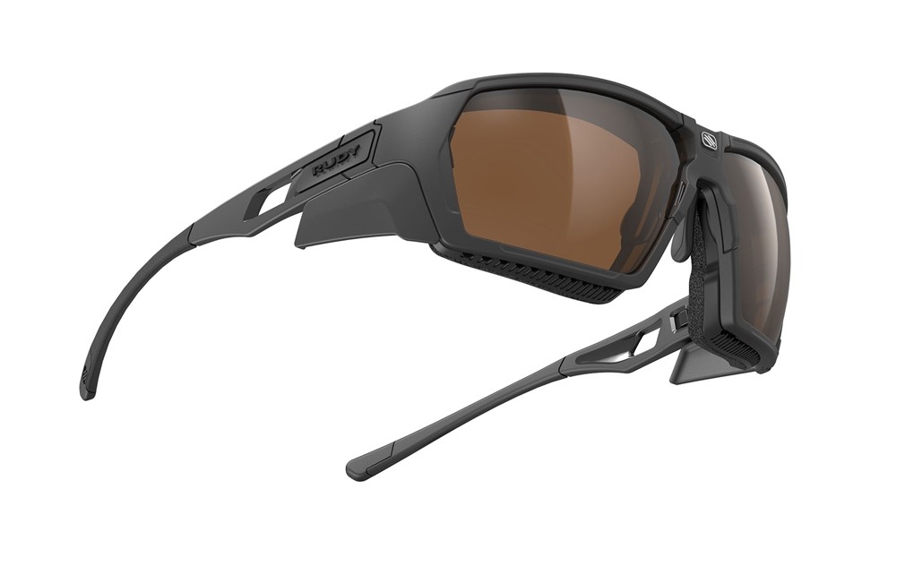 Occhiali da sole Rudy Project Agent Q SP709806-S003 colore black matte-gloss/grey matte lenti hi-altitude/trasp/mls gold
