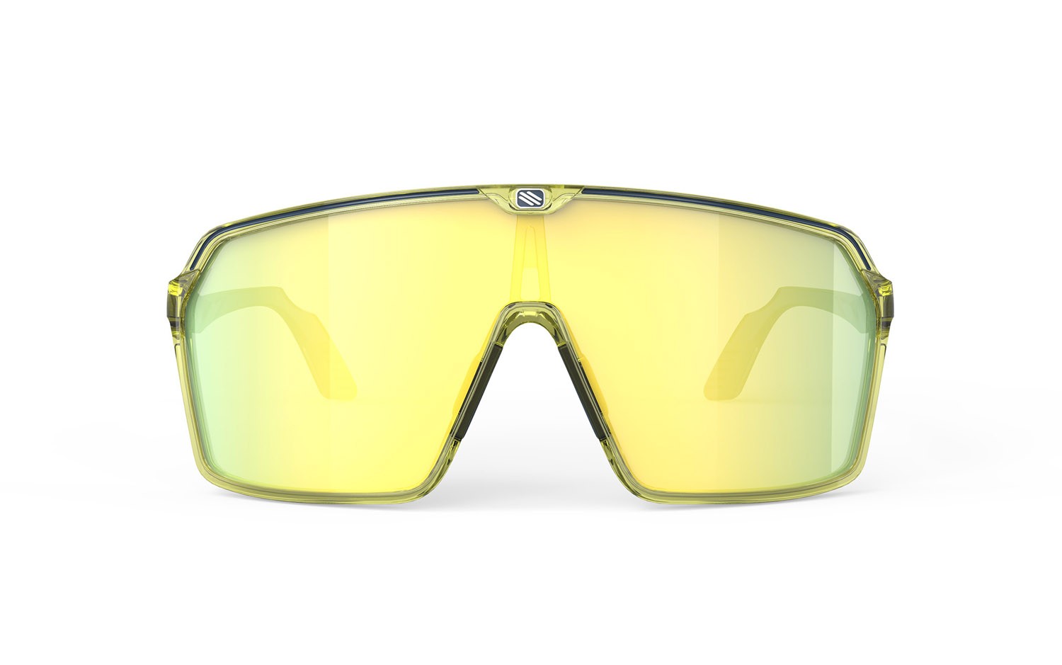 Occhiali da sole Rudy Project Spinshield SP720530-0000 colore crystal blue avio / apple green fade gloss lenti multilaser yellow