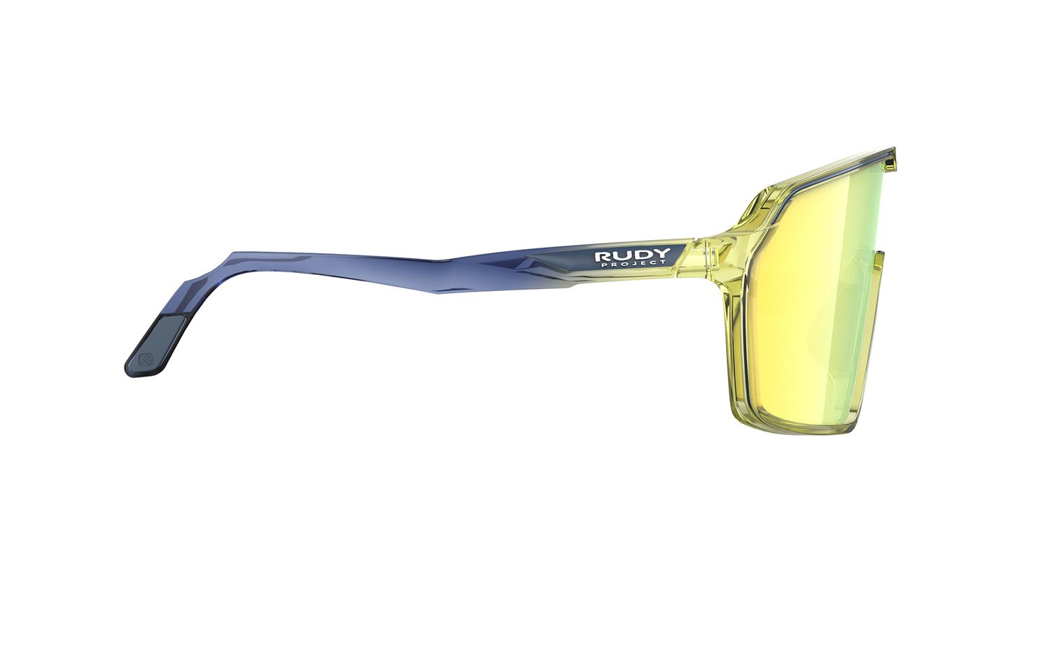 Occhiali da sole Rudy Project Spinshield SP720530-0000 colore crystal blue avio / apple green fade gloss lenti multilaser yellow