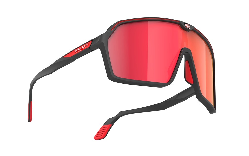 Occhiali da sole Rudy Project Spinshield SP723806-0002 colore black matte lenti multilaser red