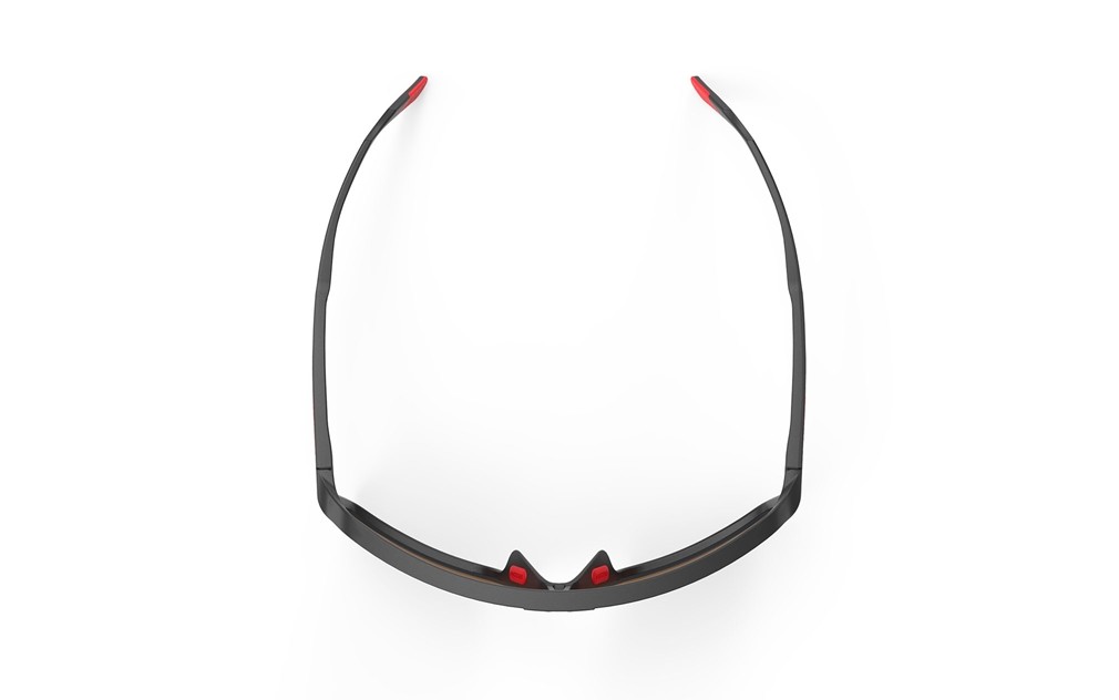 Occhiali da sole Rudy Project Spinshield SP723806-0002 colore black matte lenti multilaser red