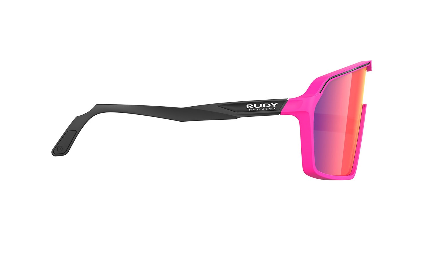 Occhiali da sole Rudy Project Spinshield SP723890-0001 colore pink fluo / black matte lenti multilaser red