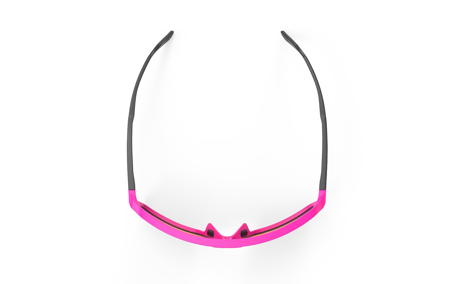Occhiali da sole Rudy Project Spinshield SP723890-0001 colore pink fluo / black matte lenti multilaser red