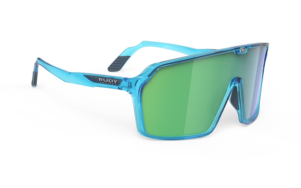 Occhiali da sole Rudy Project Spinshield SP724168-0000 colore crystal azur lenti multilaser green