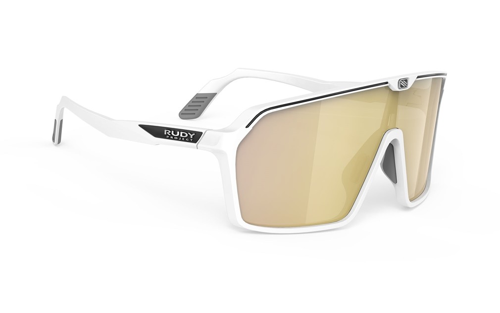 Occhiali da sole Rudy Project Spinshield SP725758-0000 colore white matte lenti multilaser gold