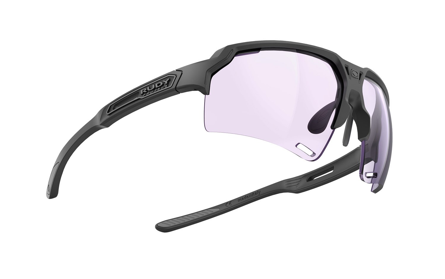 Occhiali da sole Rudy Project Deltabeat SP747506-0001 colore black matte lenti impactx photochromic 2 laser purple