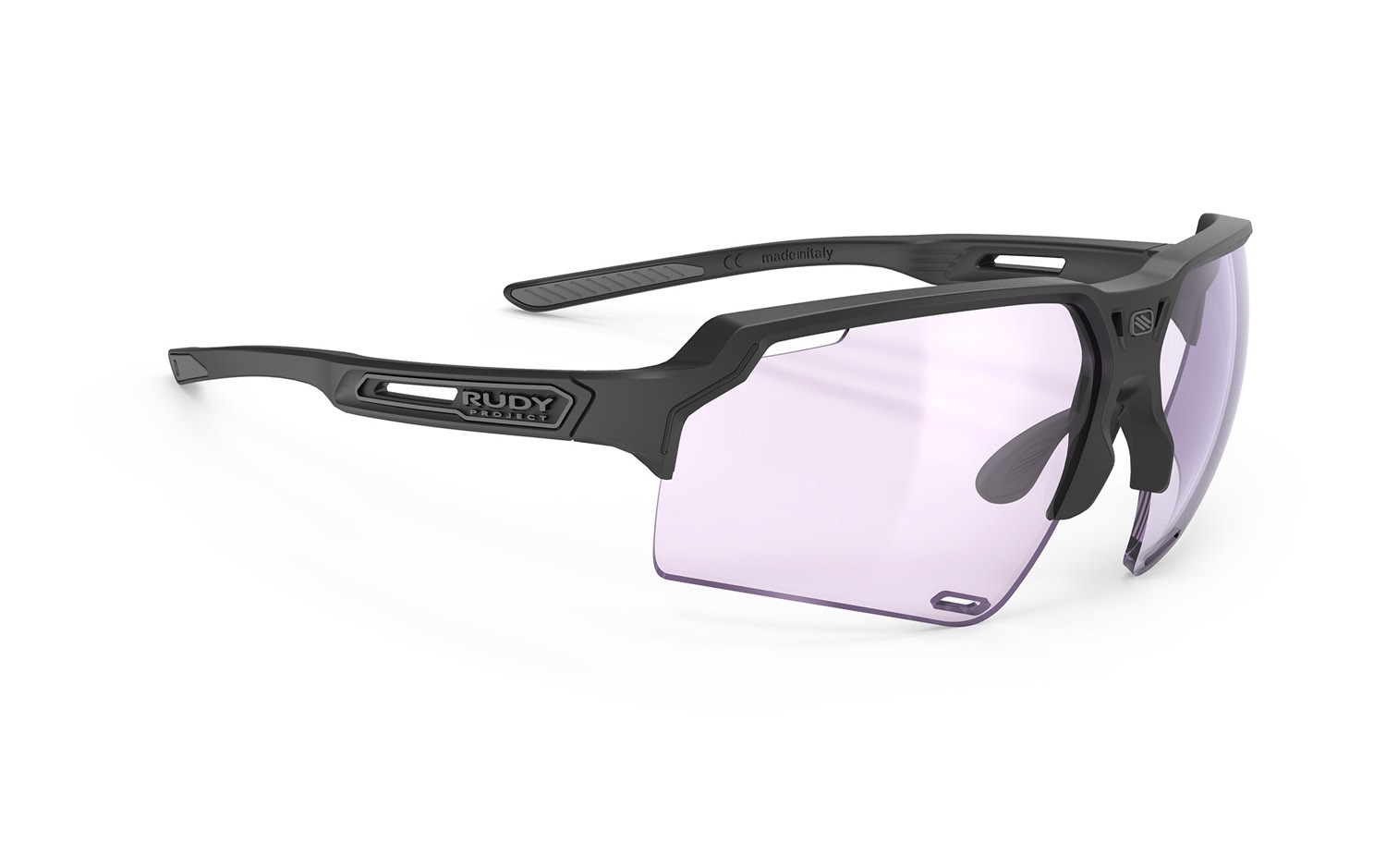 Occhiali da sole Rudy Project Deltabeat SP747506-0001 colore black matte lenti impactx photochromic 2 laser purple