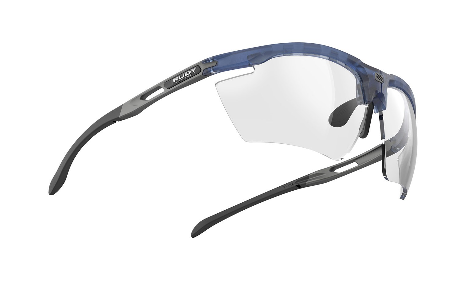 Occhiali da sole Rudy Project Magnus SP757331-0000 colore frozen blue avio matte lenti impactx photochromic 2 black