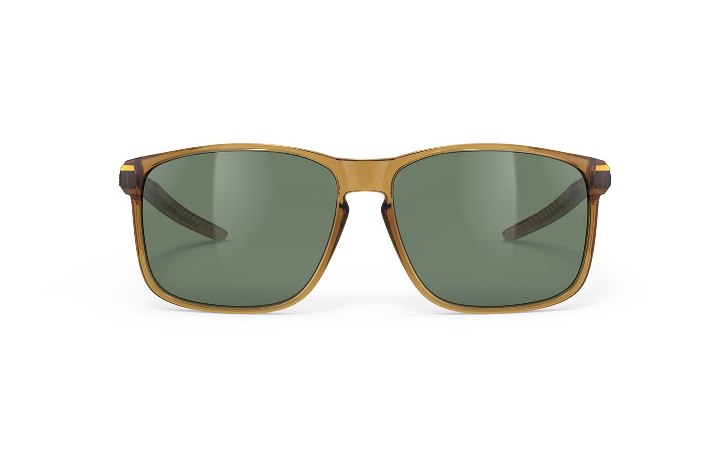 Occhiali da sole Rudy Project Overlap SP770183-0000 colore crystal butterscotch gloss lenti green