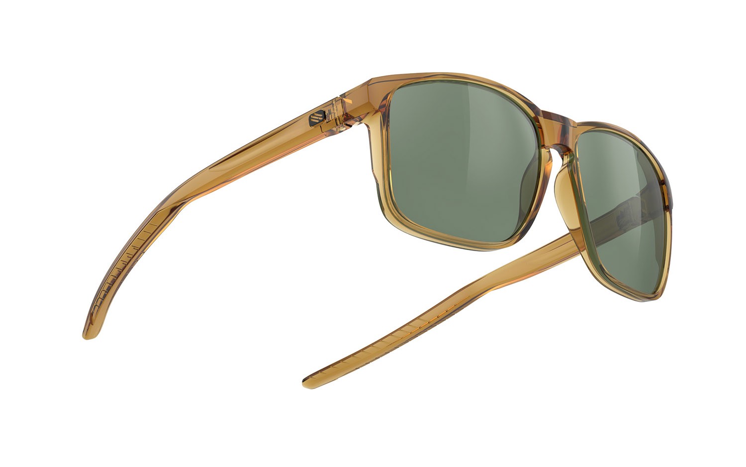 Occhiali da sole Rudy Project Overlap SP770183-0000 colore crystal butterscotch gloss lenti green