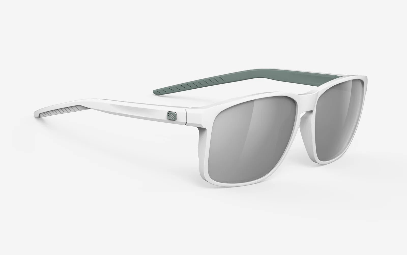 Occhiali da sole Rudy Project Overlap SP770958-0001 colore white matte/green sage matte lenti laser black