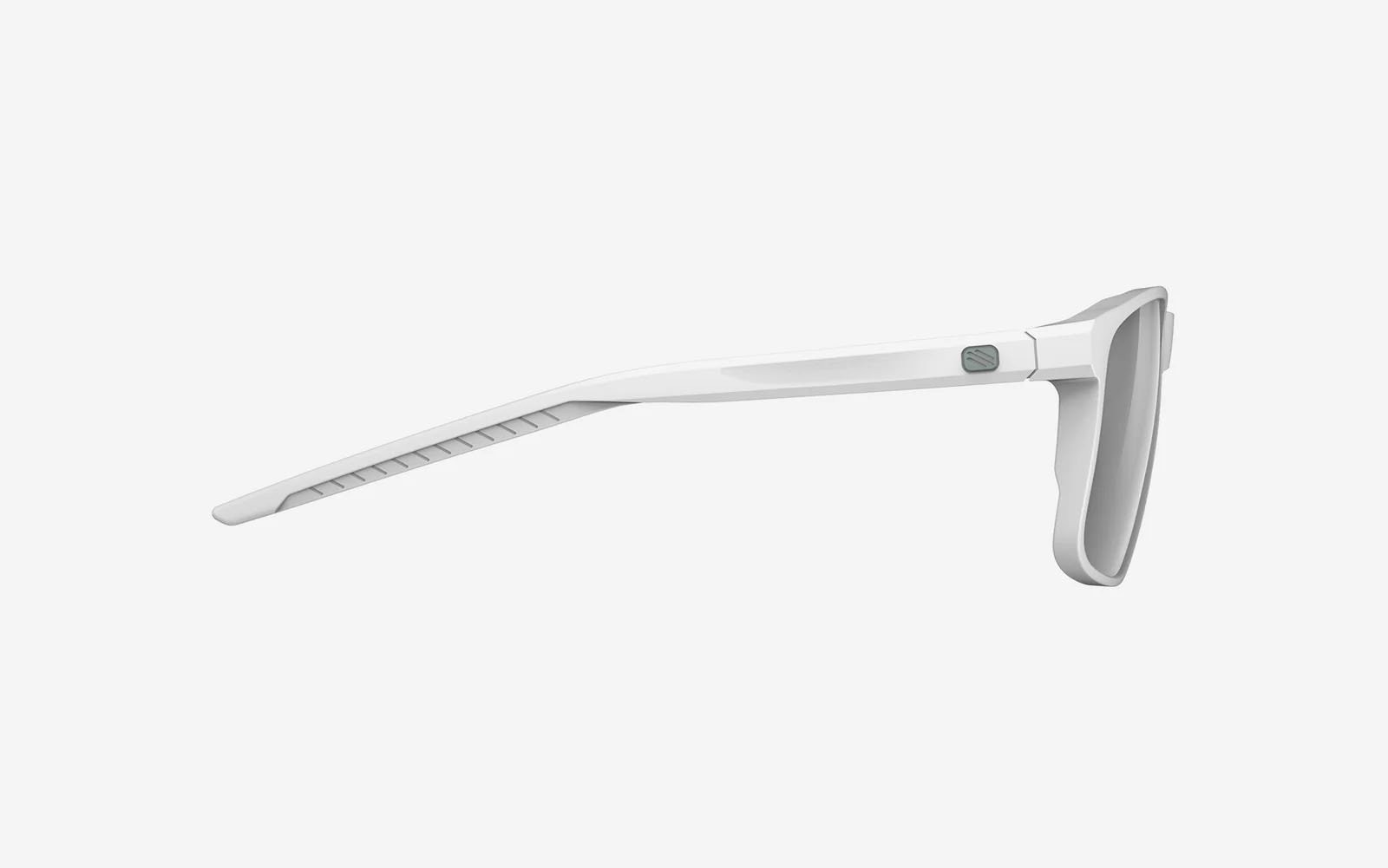 Occhiali da sole Rudy Project Overlap SP770958-0001 colore white matte/green sage matte lenti laser black