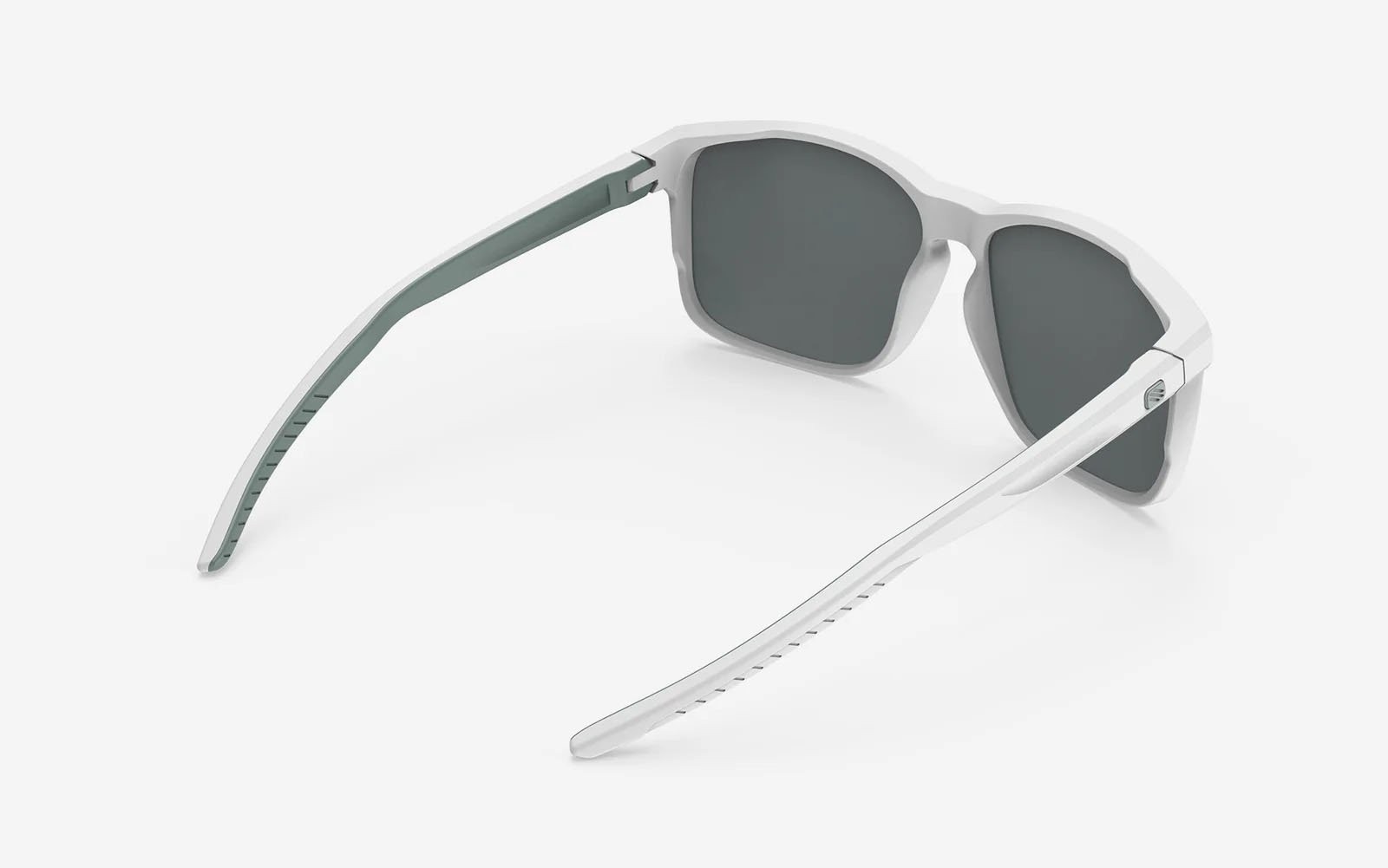 Occhiali da sole Rudy Project Overlap SP770958-0001 colore white matte/green sage matte lenti laser black