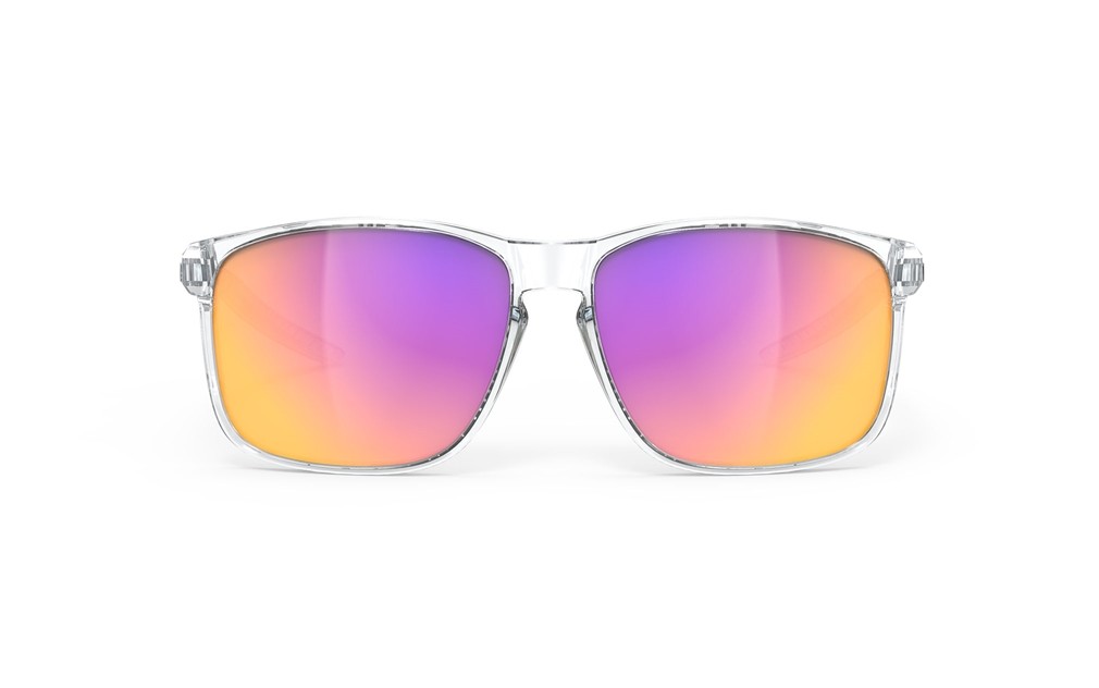 Occhiali da sole Rudy Project Overlap SP775296-0000 colore crystal gloss lenti multilaser sunset