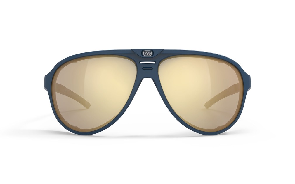 Occhiali da sole Rudy Project Stardash SP817247-0000 colore blue navy matte lenti impactx® photochromic 2 laser crimson