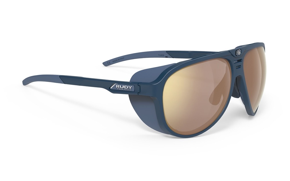 Occhiali da sole Rudy Project Stardash SP817247-0000 colore blue navy matte lenti impactx® photochromic 2 laser crimson