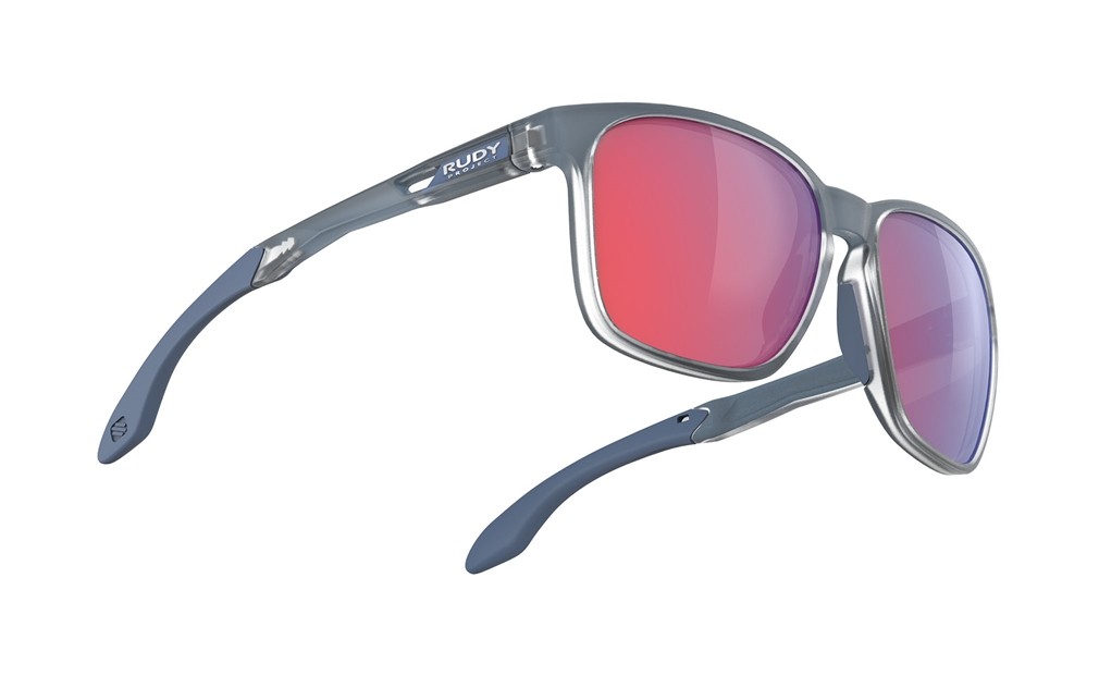 Occhiali da sole Rudy Project Lightflow A SP823853-0000 colore ice blue metal matte lenti multilaser red