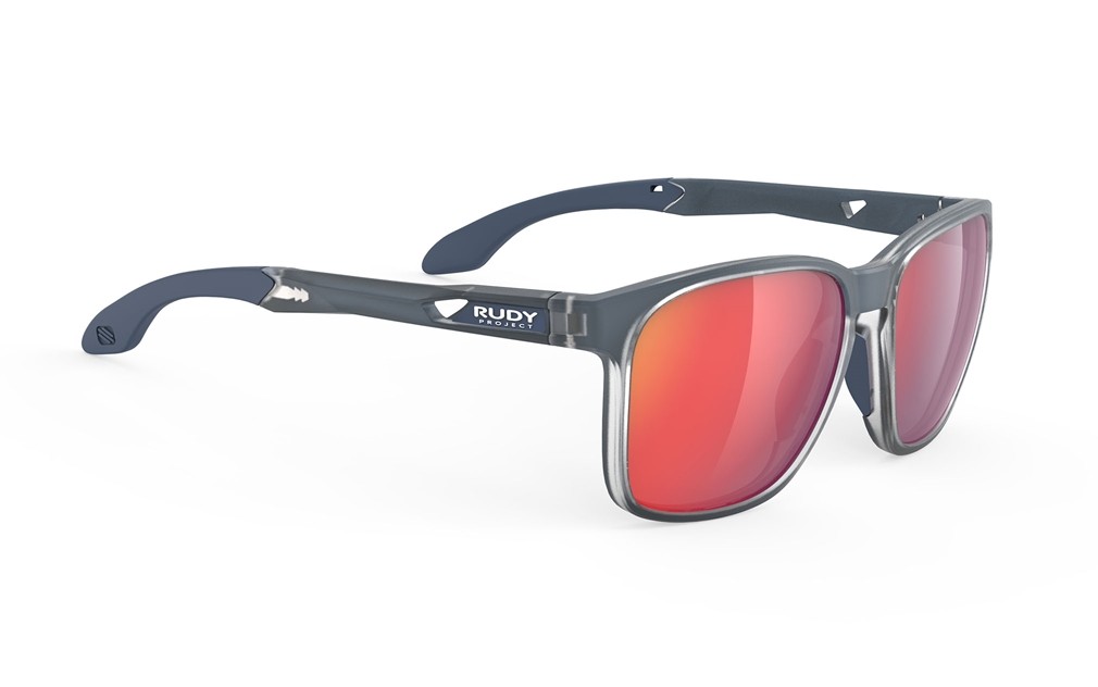 Occhiali da sole Rudy Project Lightflow A SP823853-0000 colore ice blue metal matte lenti multilaser red