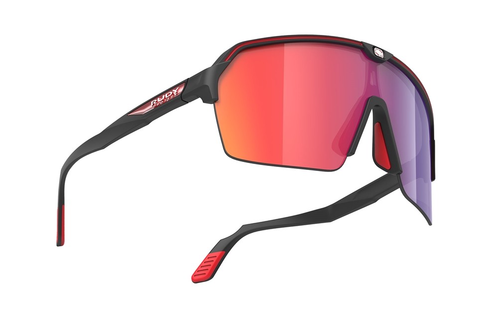Occhiali da sole Rudy Project Spinshield Air SP843806-0002 colore black matte lenti multilaser red