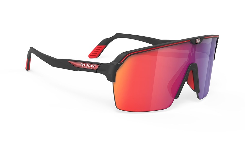 Occhiali da sole Rudy Project Spinshield Air SP843806-0002 colore black matte lenti multilaser red