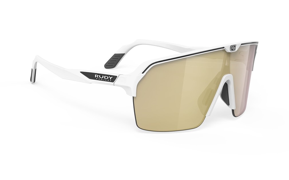 Occhiali da sole Rudy Project Spinshield Air SP845758-0000 colore white matte lenti multilaser gold
