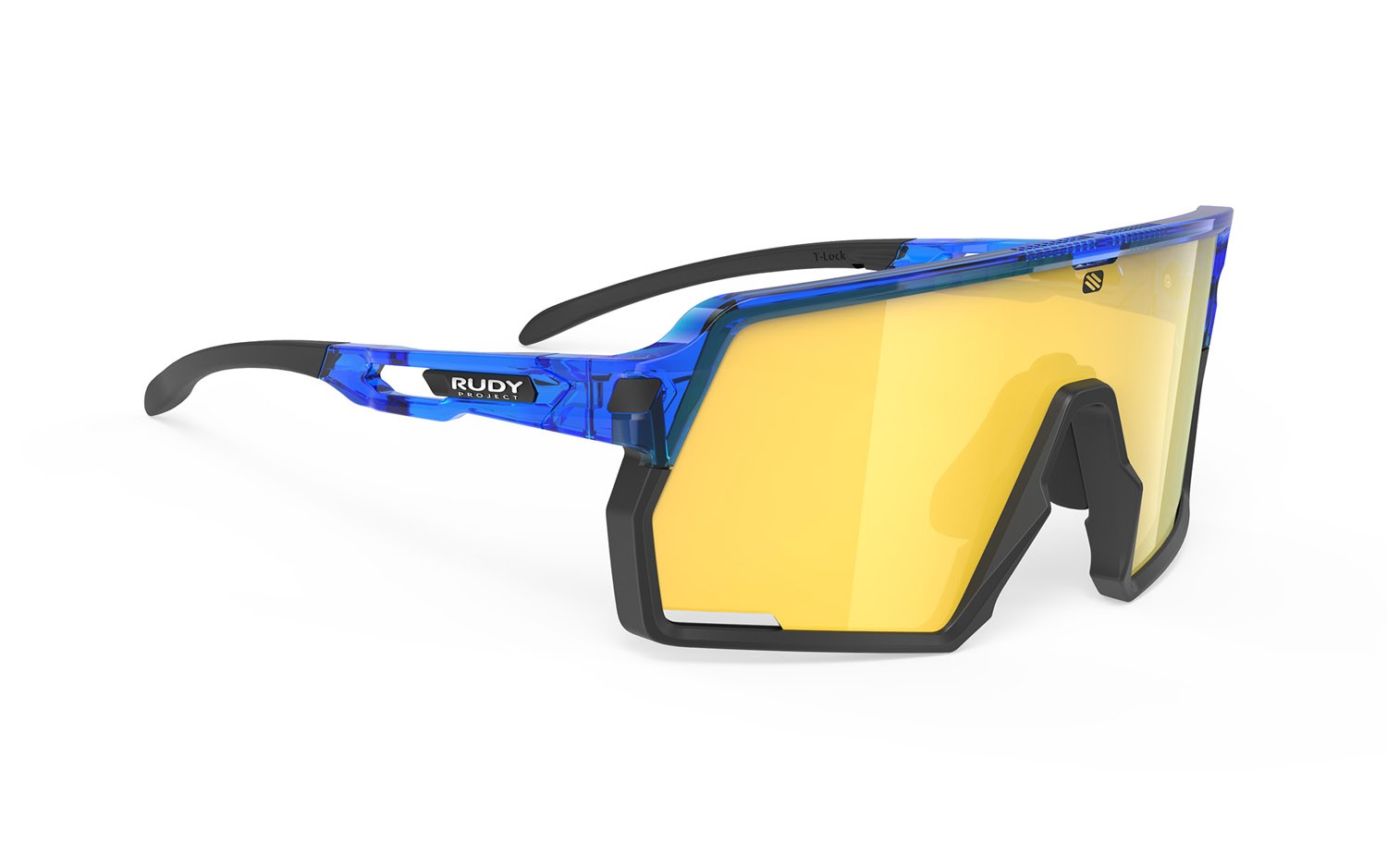 Occhiali da sole Rudy Project Kelion SP850577-0000 colore crystal blue gloss lenti multilaser yellow
