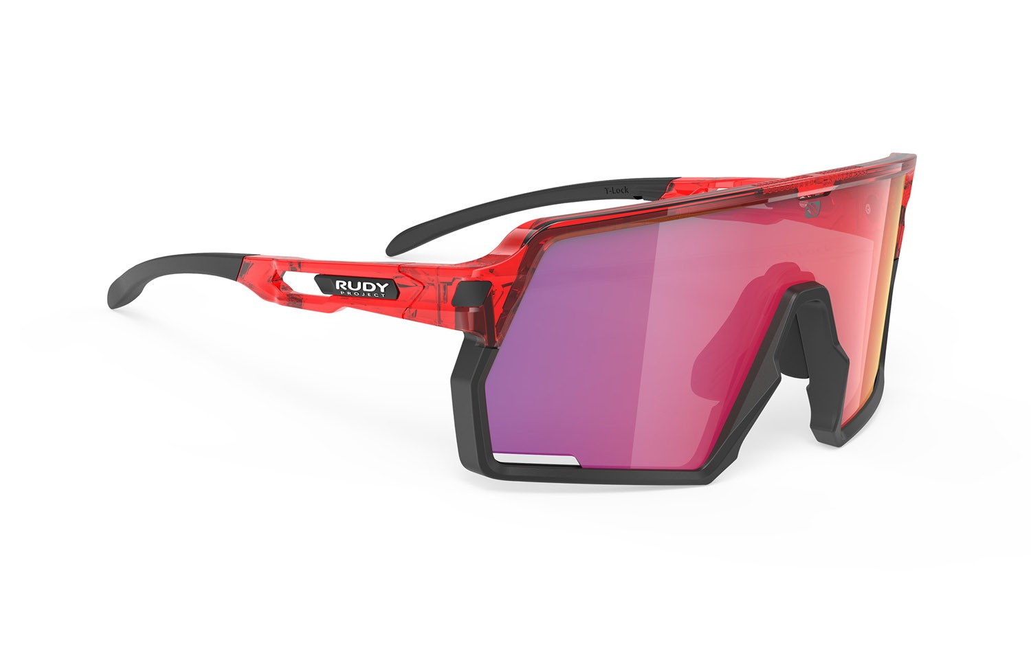 Occhiali da sole Rudy Project Kelion SP853817-0002 colore crystal red gloss lenti multilaser red