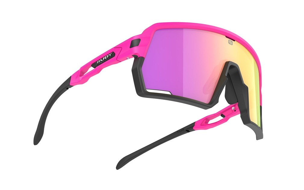 Occhiali da sole Rudy Project Kelion SP855289-0000 colore pink fluo lenti multilaser sunset