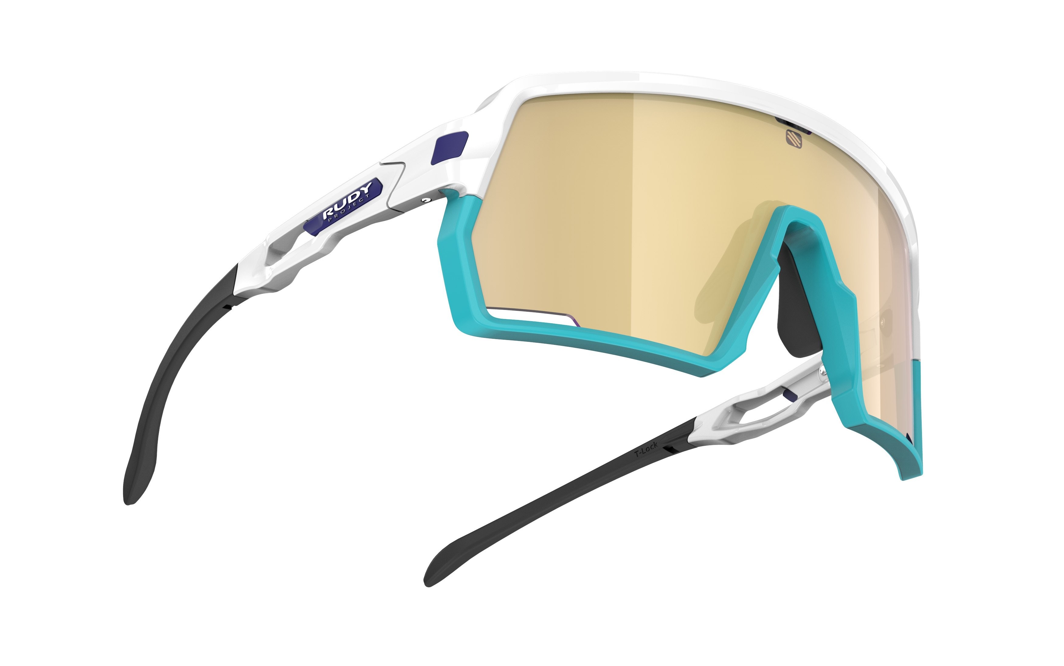 Occhiali da sole Rudy Project Kelion SP855769-R003 colore white gloss lenti multilaser gold