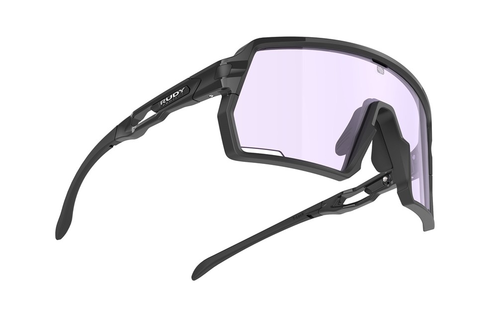 Occhiali da sole Rudy Project Kelion SP857542-0000 colore black gloss lenti laser purple