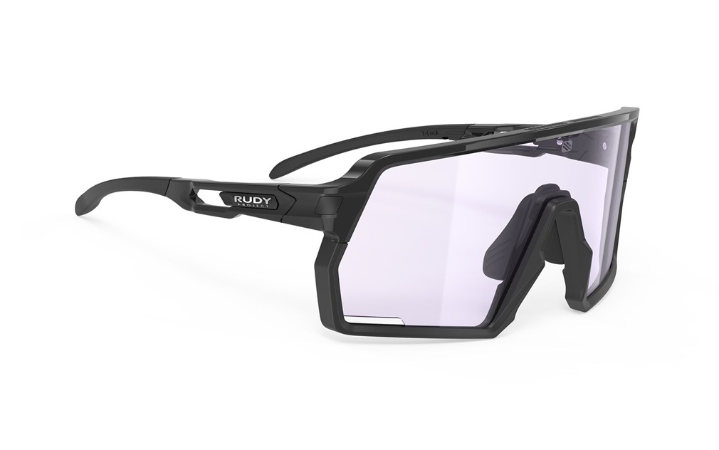 Occhiali da sole Rudy Project Kelion SP857542-0000 colore black gloss lenti laser purple