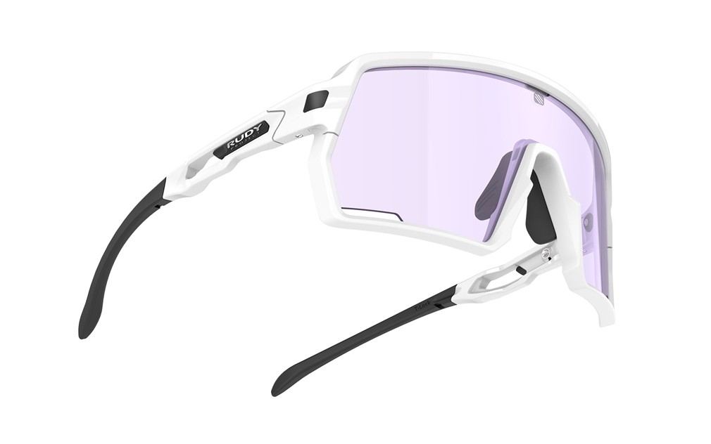 Occhiali da sole Rudy Project Kelion SP857569-0000 colore white gloss lenti laser purple