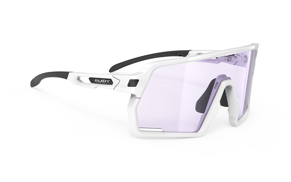 Occhiali da sole Rudy Project Kelion SP857569-0000 colore white gloss lenti laser purple