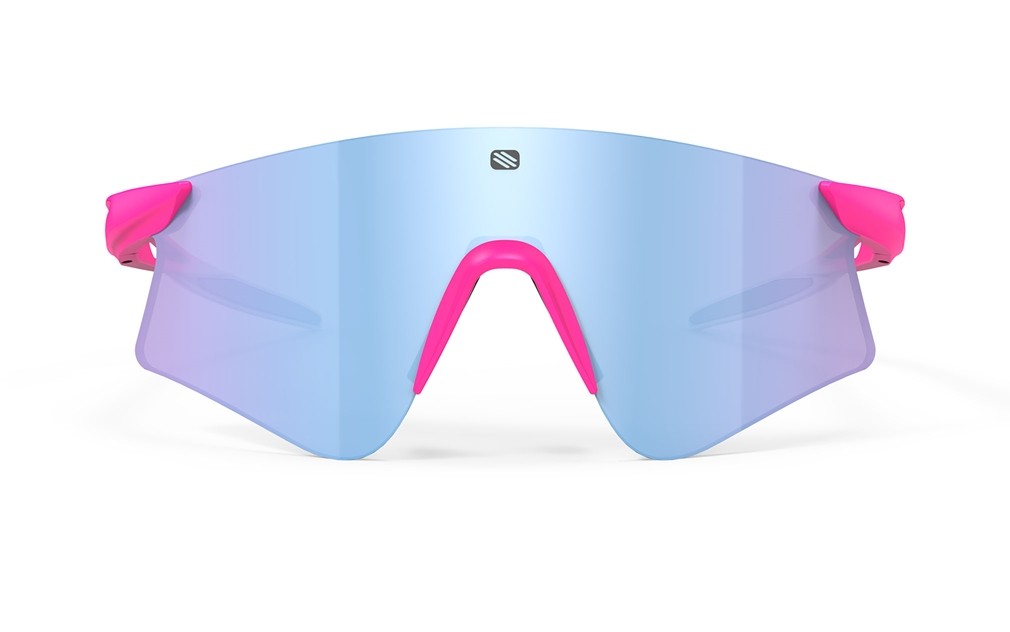 Occhiali da sole Rudy Project Astral SP886890-0000 colore pink fluo fade matte lenti smoke multilaser ice